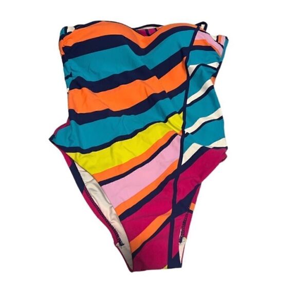 Trina Turk Catch A Wave Bandeau One Piece Swimsuit BWNT - Picture 7 of 7